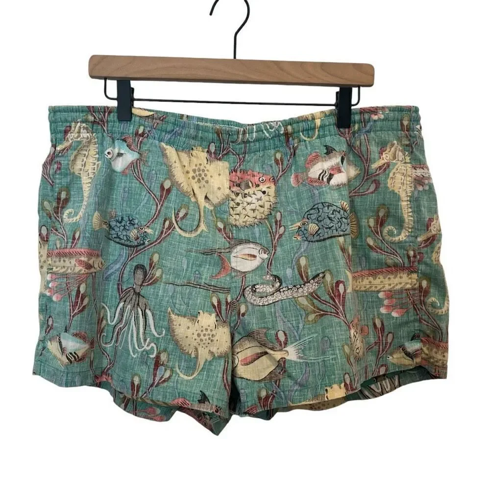 Reyn Spooner Fish Ocean Life Swim Trunks Size L